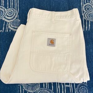 Carhartt Work in Process Single Knee Short Ivory Denim Size 40
